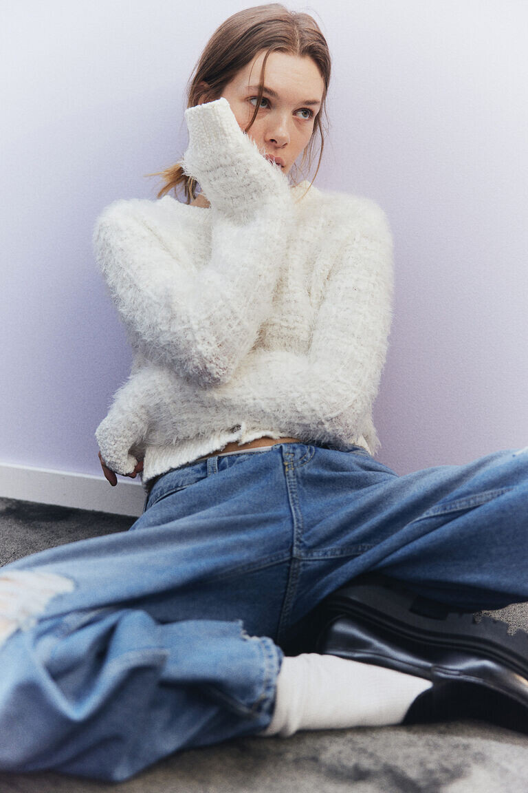 Пышный кардиган вязки букле H&M, бежевый
Пышный кардиган вязки букле H&M, бежевый