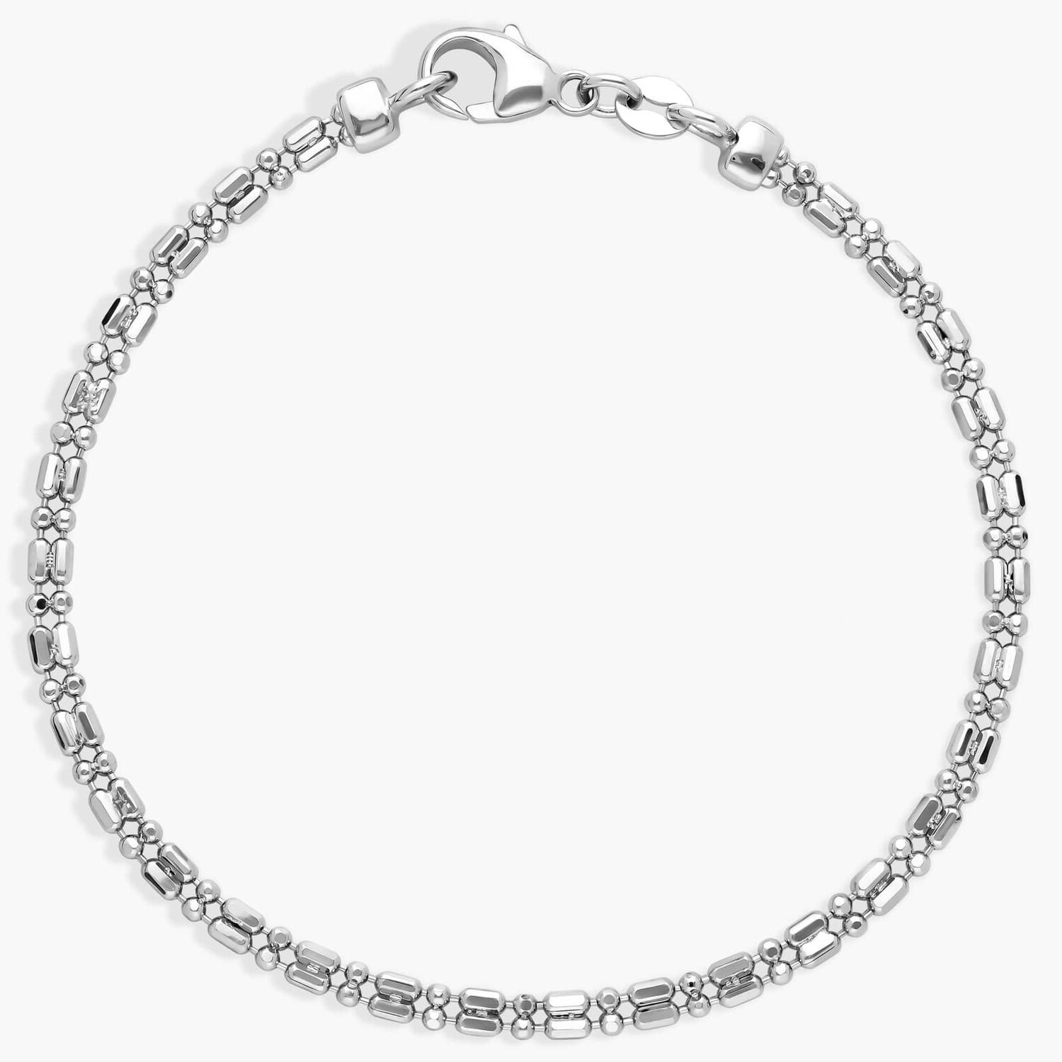 Браслет из звеньев бисера 7,5 дюйма из 14-каратного белого золота (2 мм) Blue Nile
Браслет из звеньев бисера 7,5 дюйма из 14-каратного белого золота (2 мм) Blue Nile