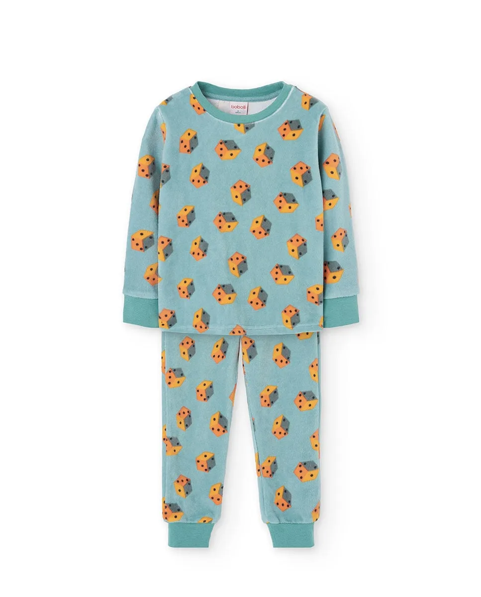 Велюровая пижама для ребенка с принтом и длинными рукавами Boboli, бирюзовый
Велюровая пижама для ребенка с принтом и длинными рукавами Boboli, бирюзовый