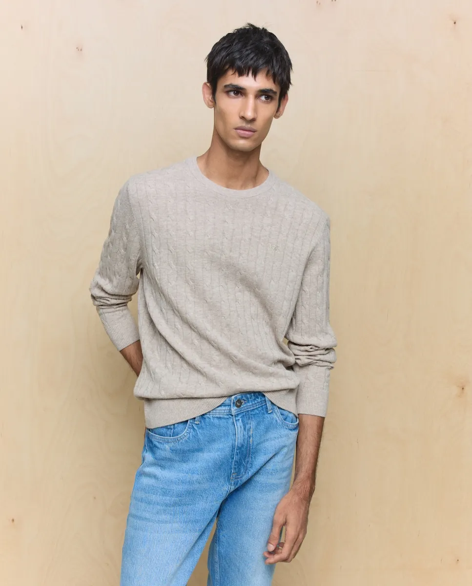 Мужской свитер с круглым вырезом Easy Wear, бежевый
Мужской свитер с круглым вырезом Easy Wear, бежевый