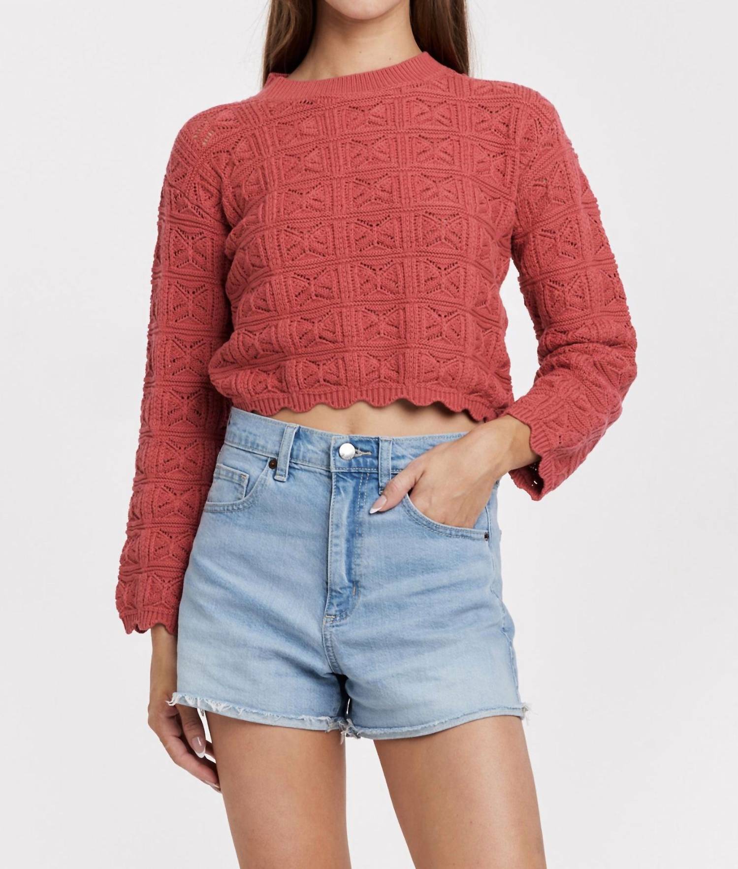 Темно-вишневый свитер с узором крючком Another Love, Dark Cherry
Темно-вишневый свитер с узором крючком Another Love, Dark Cherry