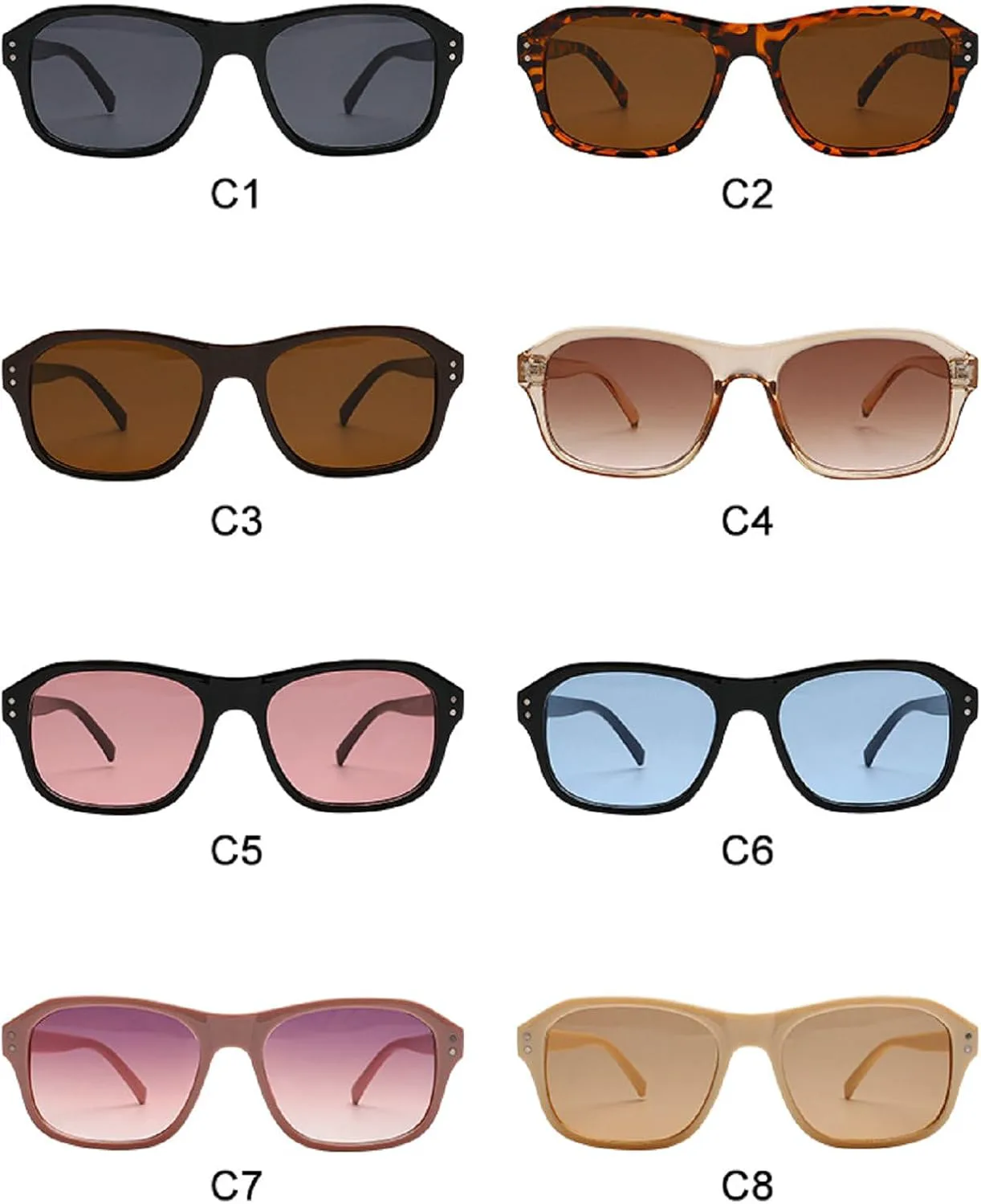 Модные солнцезащитные очки-пилот для женщин, квадратные солнцезащитные очки в стиле ретро с заклепками, трендовые солнцезащитные очки для мужчин mincl, Black Red
Модные солнцезащитные очки-пилот для женщин, квадратные солнцезащитные очки в стиле ретро с заклепками, трендовые солнцезащитные очки для мужчин mincl, Black Red