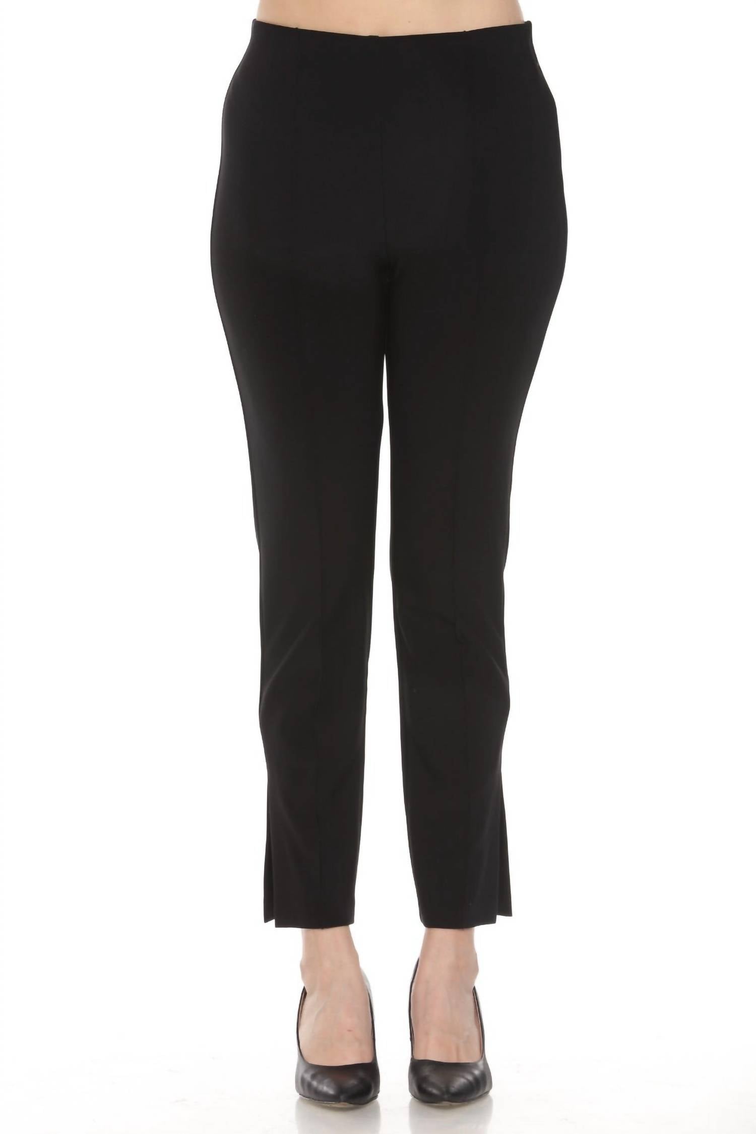 Черные облегающие брюки с разрезом по низу на резинке Joseph Ribkoff
Черные облегающие брюки с разрезом по низу на резинке Joseph Ribkoff