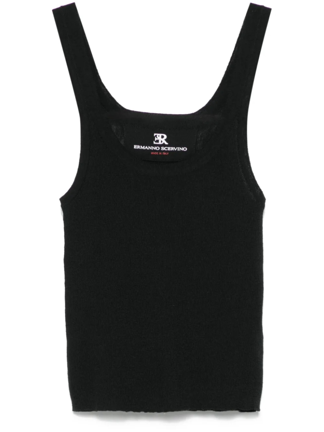 Ermanno Scervino креповый топ без рукавов, черный 
Ermanno Scervino креповый топ без рукавов, черный