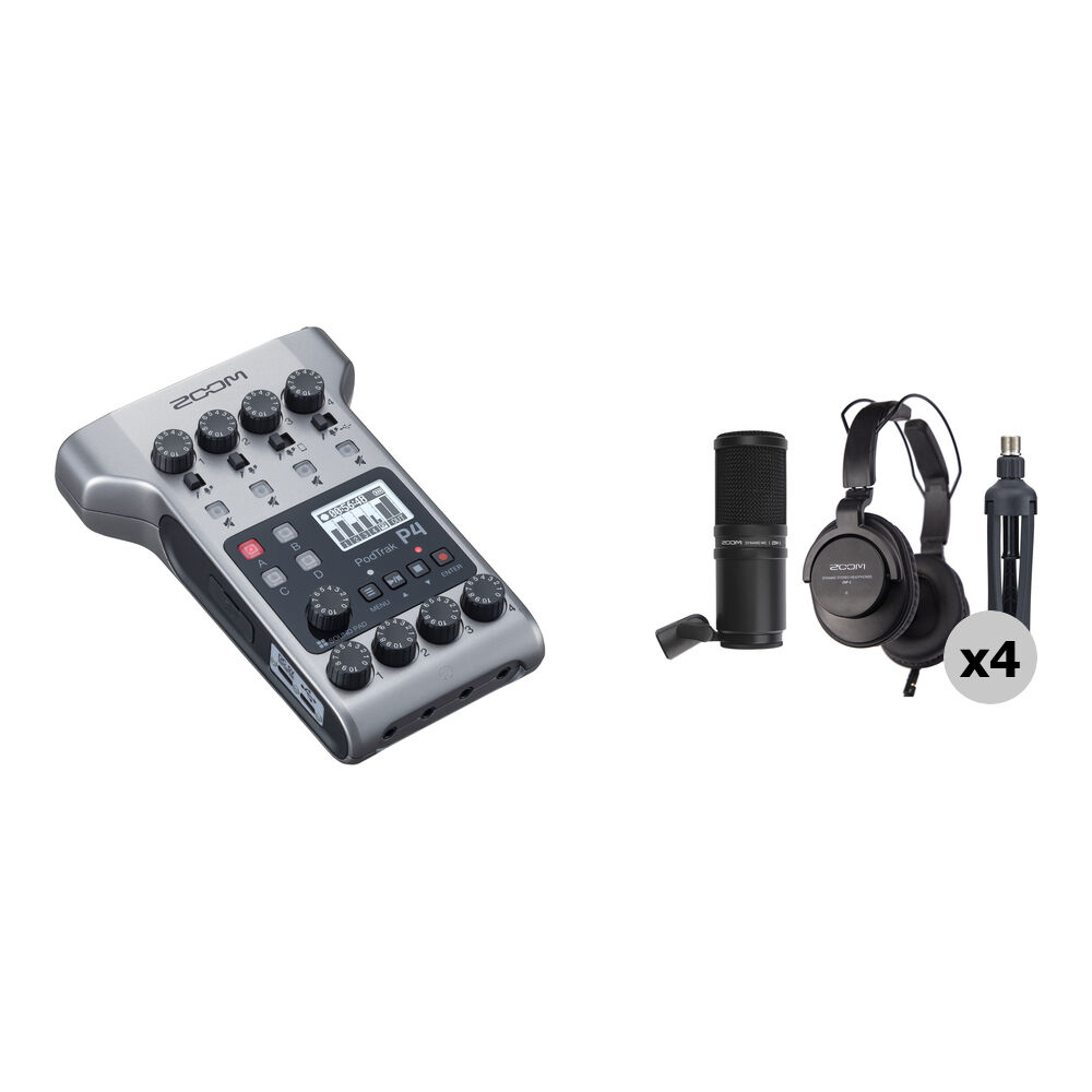 Портативный многодорожечный рекордер подкастов Zoom PodTrak P4 с комплектом микрофонов для подкастов на 4 человека
Портативный многодорожечный рекордер подкастов Zoom PodTrak P4 с комплектом микрофонов для подкастов на 4 человека