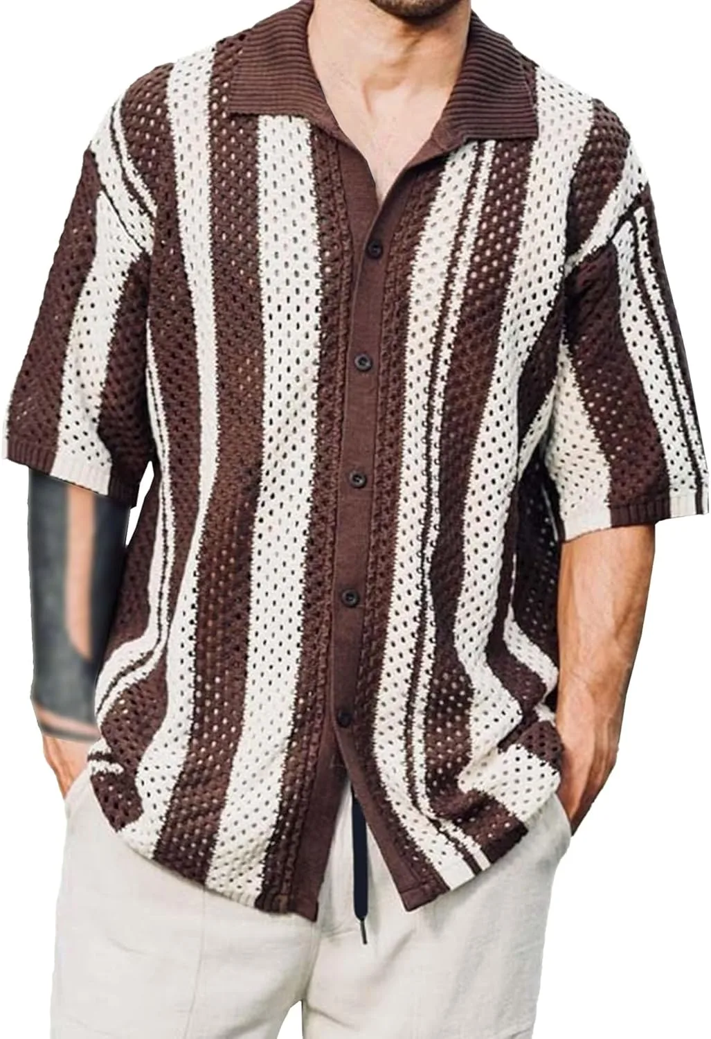 Мужская повседневная ретро рубашка в полоску с коротким рукавом DGHM-JLMY
Мужская повседневная ретро рубашка в полоску с коротким рукавом DGHM-JLMY