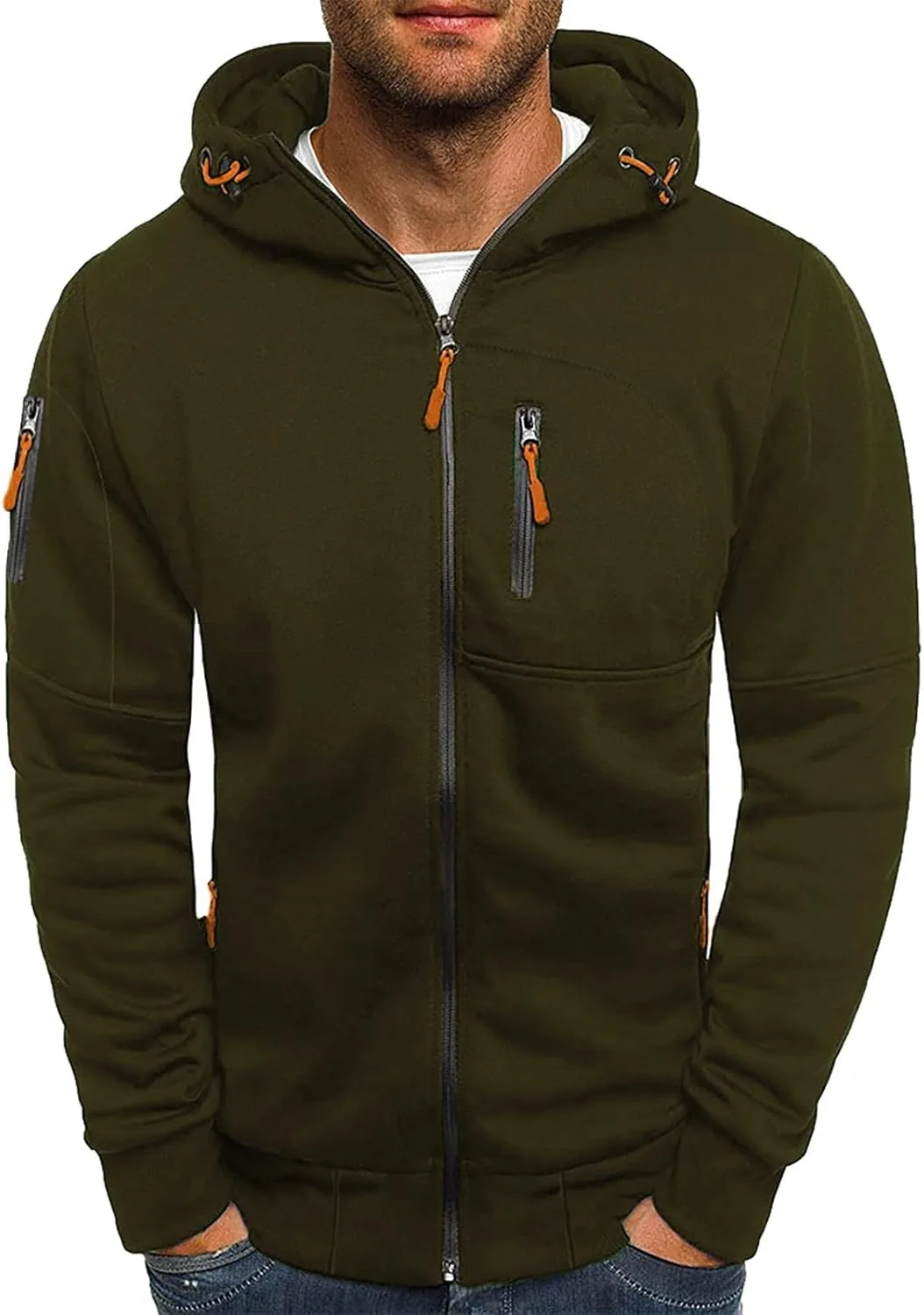 Толстовка с капюшоном для мужчин Casual Zip up Lightweight Big and Tall с карманами на молнии CAOQAO
Толстовка с капюшоном для мужчин Casual Zip up Lightweight Big and Tall с карманами на молнии CAOQAO