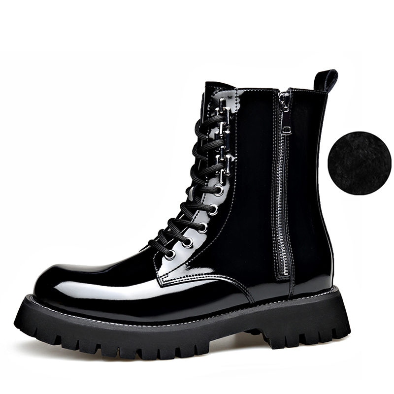 SHUPATE Короткие мартинсы мужские с черной подкладкой из флиса, цвет Black Fleece-Lined 
SHUPATE Короткие мартинсы мужские с черной подкладкой из флиса, цвет Black Fleece-Lined