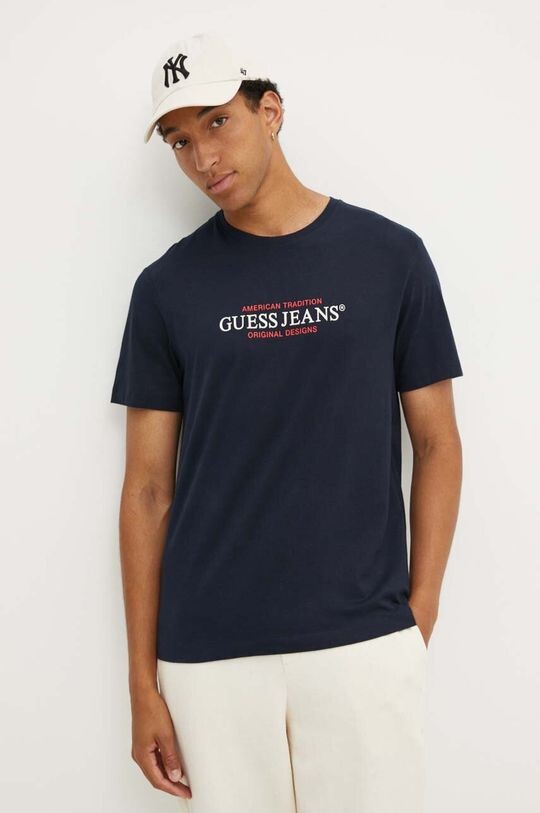 Хлопковая футболка Guess Jeans, темно-синий
Хлопковая футболка Guess Jeans, темно-синий