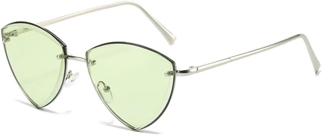 Винтажные солнцезащитные очки без оправы для женщин и мужчин, роскошные солнцезащитные очки «кошачий глаз» без оправы, женские очки с защитой от УФ-излучения UV400 VRTRFFTR, Silver-green
Винтажные солнцезащитные очки без оправы для женщин и мужчин, роскошные солнцезащитные очки «кошачий глаз» без оправы, женские очки с защитой от УФ-излучения UV400 VRTRFFTR, Silver-green