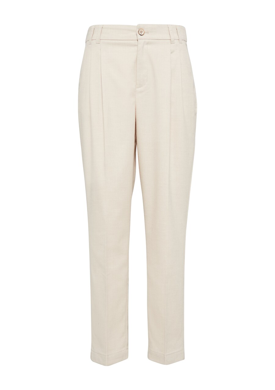 Зауженные брюки со складками спереди s.Oliver, бежевый
Зауженные брюки со складками спереди s.Oliver, бежевый