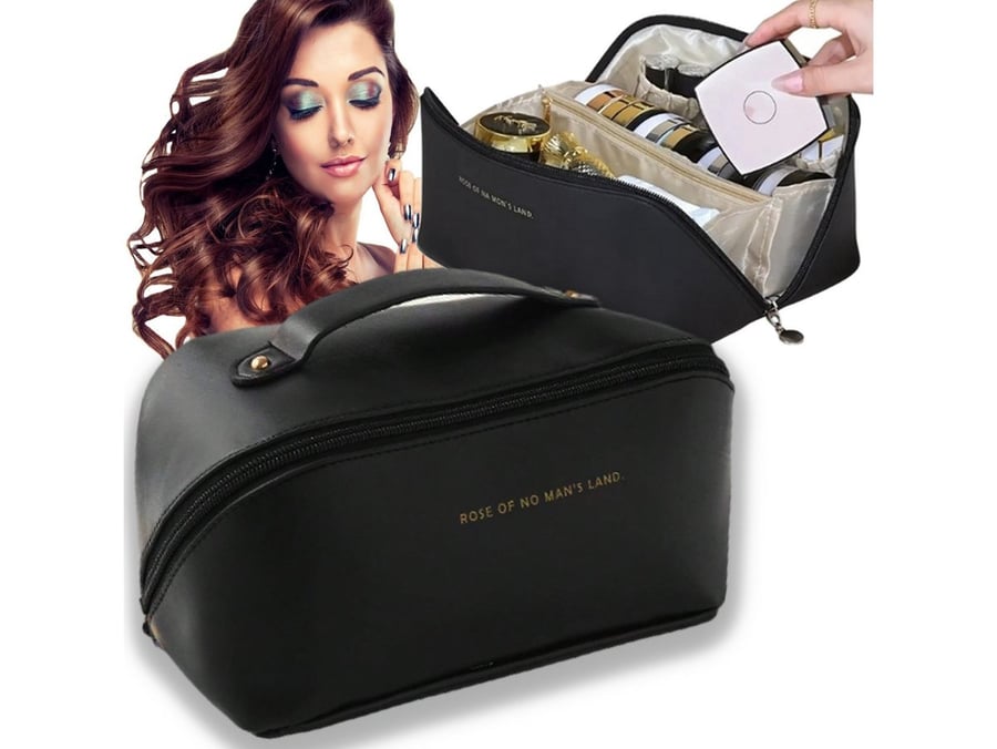 Женская дорожная косметичка-органайзер для косметики в самолете, черная PrzydaSie.pl
Женская дорожная косметичка-органайзер для косметики в самолете, черная PrzydaSie.pl