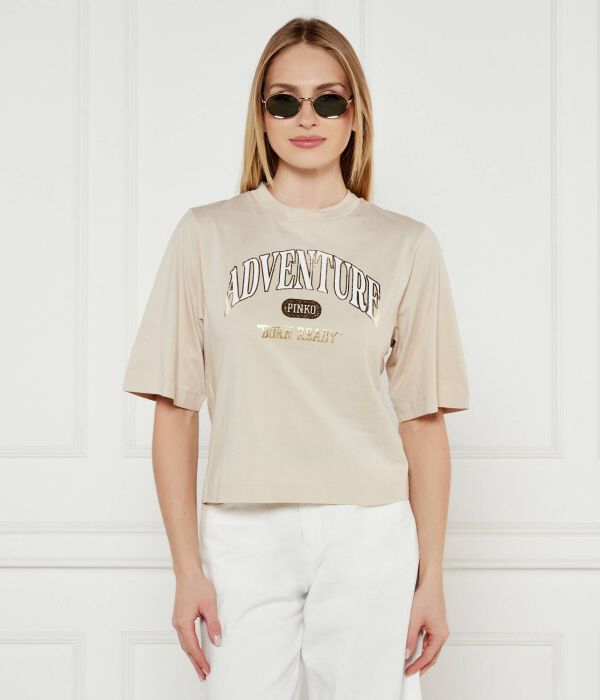 Футболка с приключениями Loose fit Pinko, желтый
Футболка с приключениями Loose fit Pinko, желтый