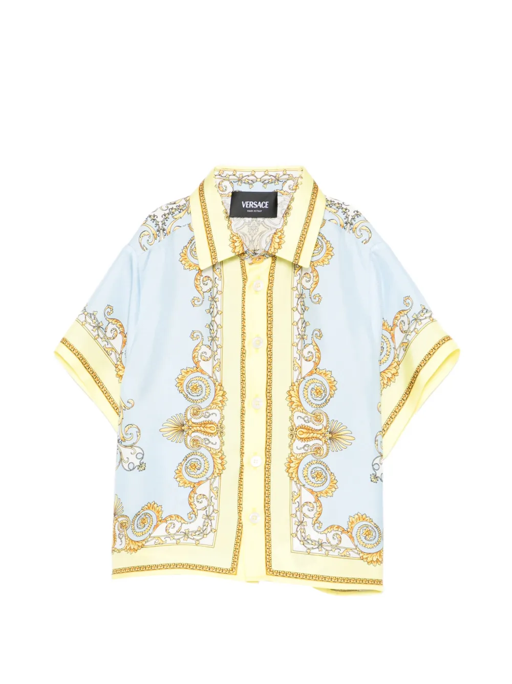 Рубашка с барочным принтом Versace Kids, синий
Рубашка с барочным принтом Versace Kids, синий