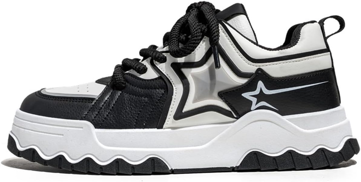 Мужские платформенные кроссовки из искусственной кожи с звездой, дышащие повседневные обувь для прогулок на все сезоны Zhoupulp, черный
Мужские платформенные кроссовки из искусственной кожи с звездой, дышащие повседневные обувь для прогулок на все сезоны Zhoupulp, черный