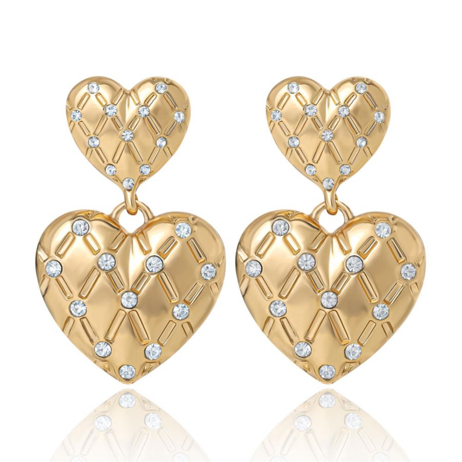 Серьги-подвески в виде двойного сердца Juicy Couture, Gold tone/clear
Серьги-подвески в виде двойного сердца Juicy Couture, Gold tone/clear