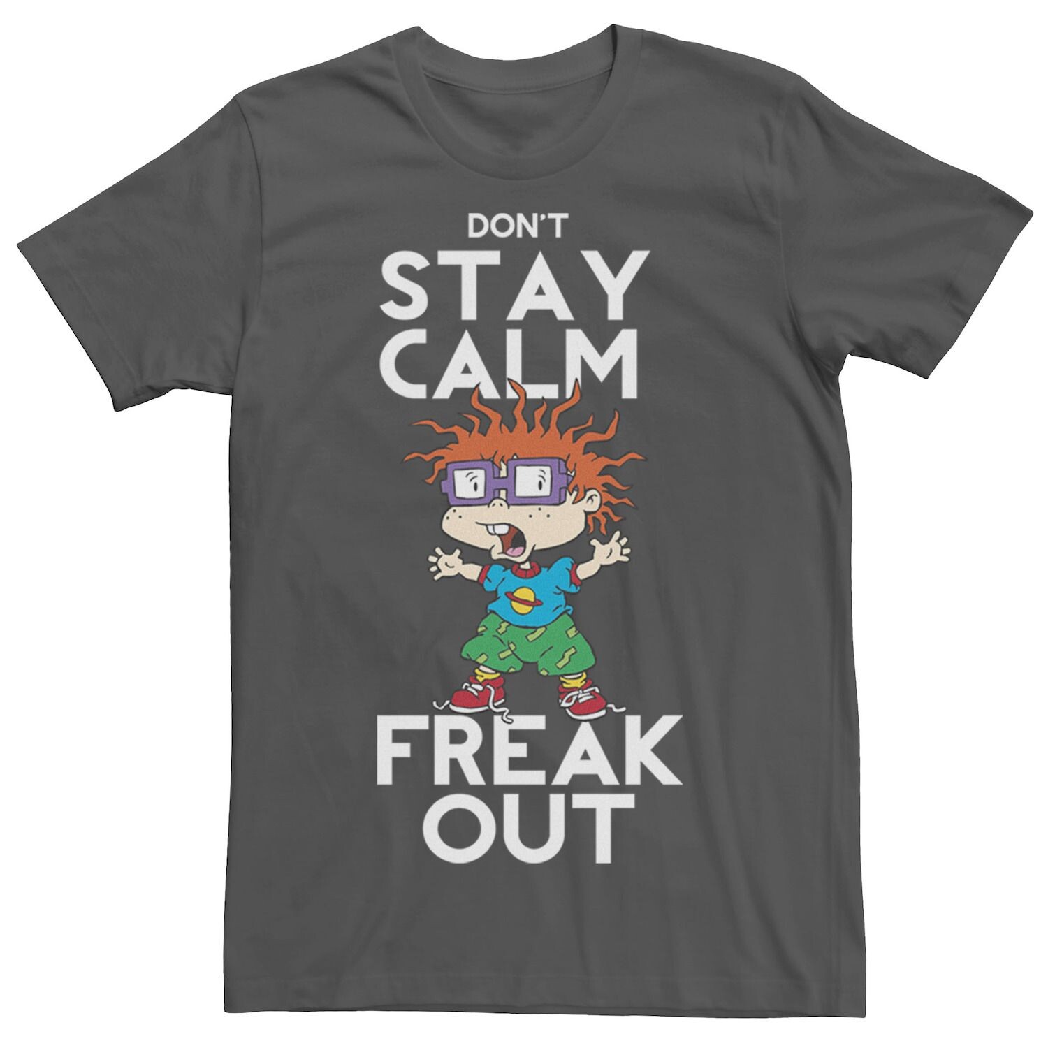 Мужская футболка Rugrats Chuckie Don't Stay Calm Freak Out с рисунком Nickelodeon
Мужская футболка Rugrats Chuckie Don't Stay Calm Freak Out с рисунком Nickelodeon