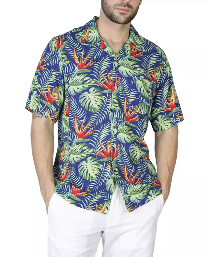 Короткий рукав, рубашка кэмп Tailorbyrd, синий
Короткий рукав, рубашка кэмп Tailorbyrd, синий