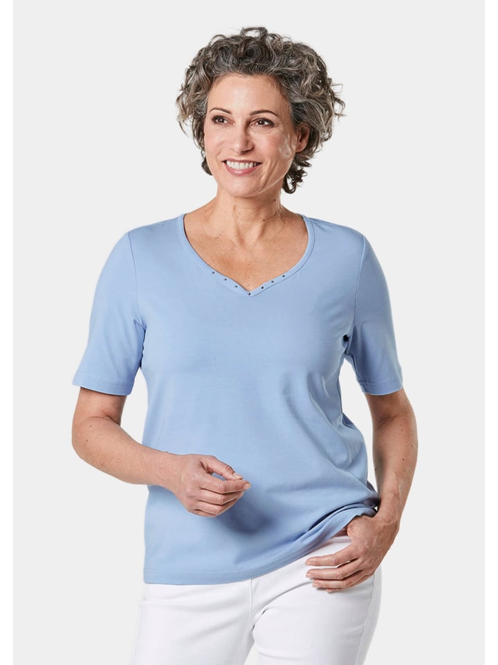 GOLDNER Укороченный размер: базовая футболка с коротким рукавом из хлопка светло-голубого цвета, Синий, GOLDNER Укороченный размер: базовая футболка с коротким рукавом из хлопка светло-голубого цвета
GOLDNER Укороченный размер: базовая футболка с коротким рукавом из хлопка светло-голубого цвета, Синий, GOLDNER Укороченный размер: базовая футболка с коротким рукавом из хлопка светло-голубого цвета