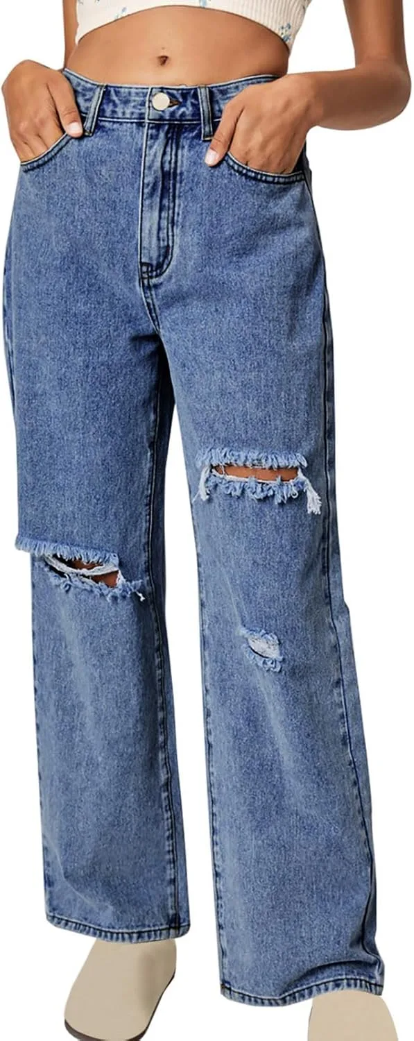 Женские джинсы Wide Leg с потертостями и карманом
Женские джинсы Wide Leg с потертостями и карманом