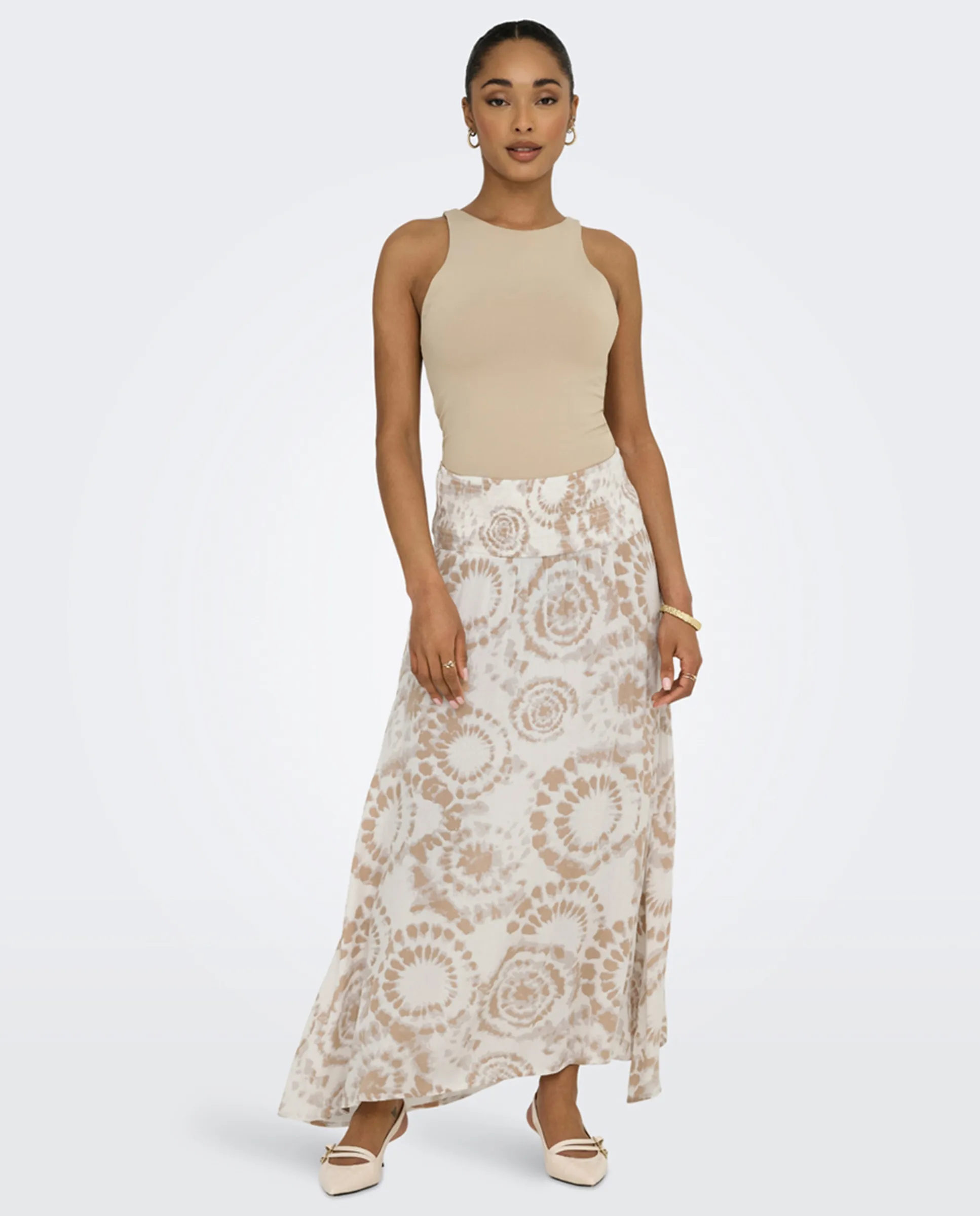 Миди-юбка с боковым разрезом и принтом Only, коричневый
Миди-юбка с боковым разрезом и принтом Only, коричневый