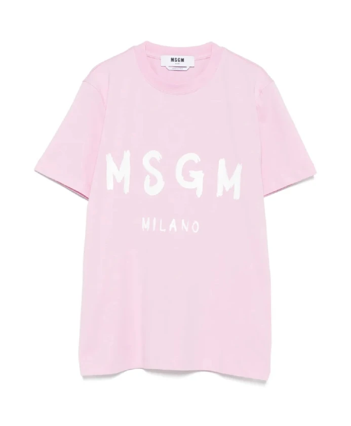 Хлопковая футболка с логотипом Msgm, розовый
Хлопковая футболка с логотипом Msgm, розовый