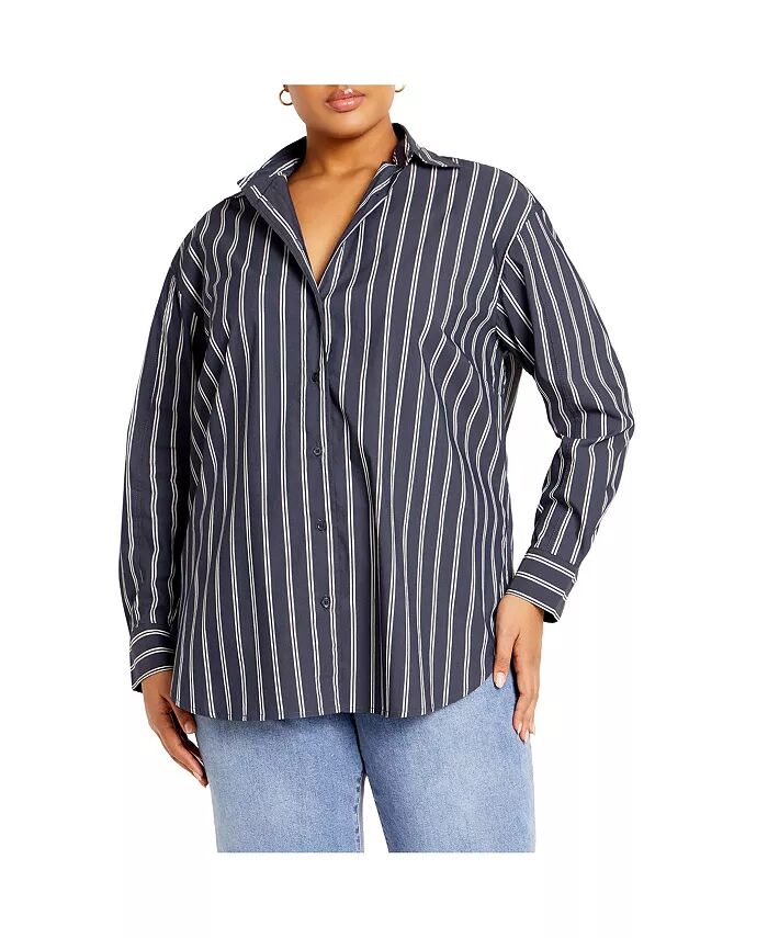 Рубашка Celine больших размеров CITY CHIC, синий
Рубашка Celine больших размеров CITY CHIC, синий