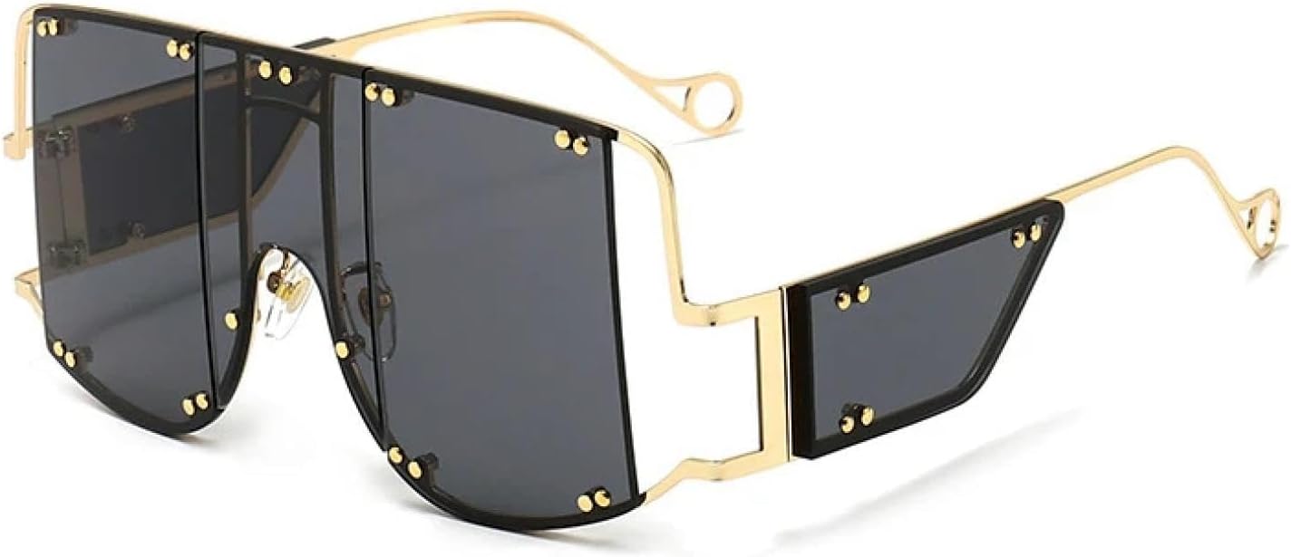 Роскошные модные солнцезащитные очки в панк-стиле с большой оправой для женщин и мужчин, винтажные, популярные, для путешествий, увеличенного размера, в стиле стимпанк, с защитой от УФ-излучения UV400 TYUVIVO, Gold Black
Роскошные модные солнцезащитные очки в панк-стиле с большой оправой для женщин и мужчин, винтажные, популярные, для путешествий, увеличенного размера, в стиле стимпанк, с защитой от УФ-излучения UV400 TYUVIVO, Gold Black