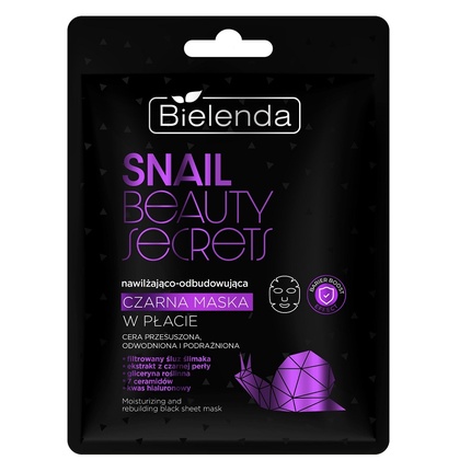 Увлажняющая и восстанавливающая черная тканевая маска Snail Beauty Secrets, 1 шт Bielenda
Увлажняющая и восстанавливающая черная тканевая маска Snail Beauty Secrets, 1 шт Bielenda