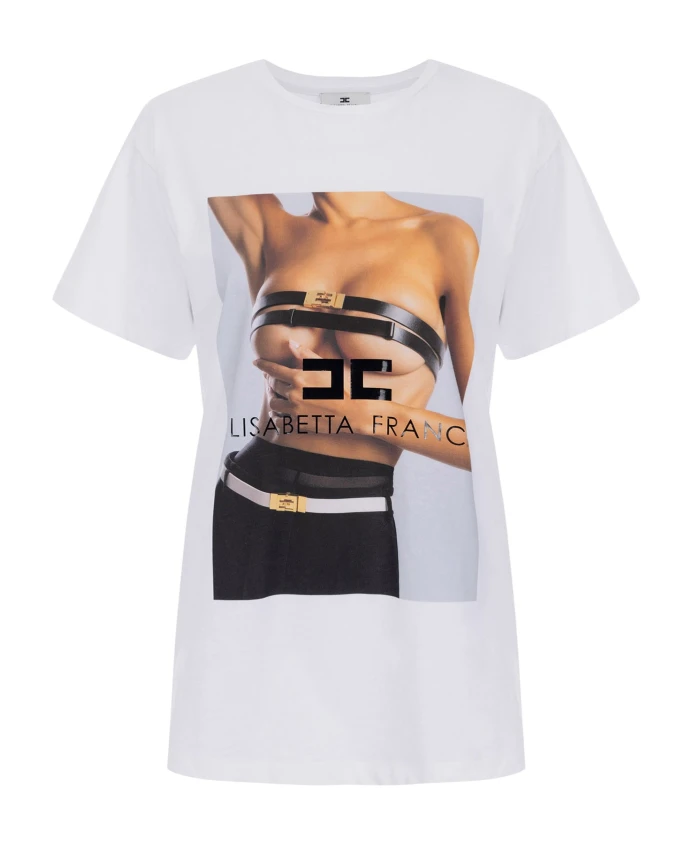Футболка из хлопка с фотопринтом Elisabetta Franchi, белый
Футболка из хлопка с фотопринтом Elisabetta Franchi, белый