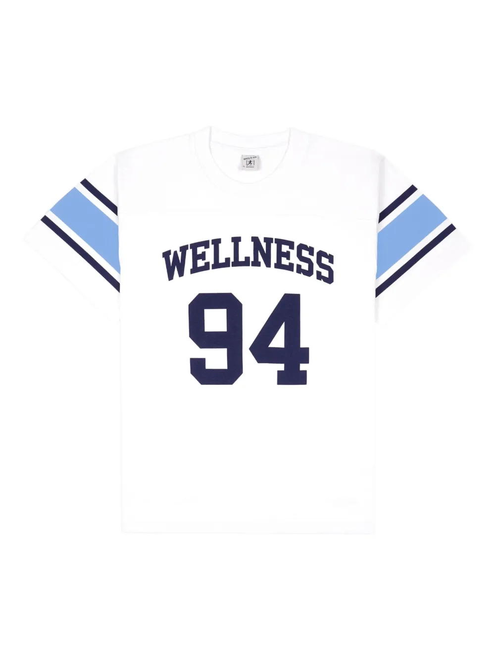 Футболка с полосами на рукавах и цифрой 94 Sporty & Rich, белый
Футболка с полосами на рукавах и цифрой 94 Sporty & Rich, белый