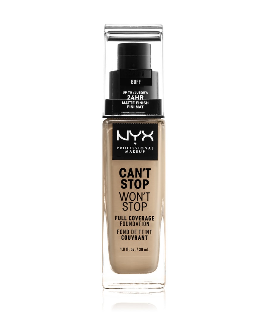Жидкая основа NYX Professional Makeup Can't Stop Won't Stop 24-Hour Foundation, Nr. 10 - Buff, 30 ml
Жидкая основа NYX Professional Makeup Can't Stop Won't Stop 24-Hour Foundation, Nr. 10 - Buff, 30 ml
