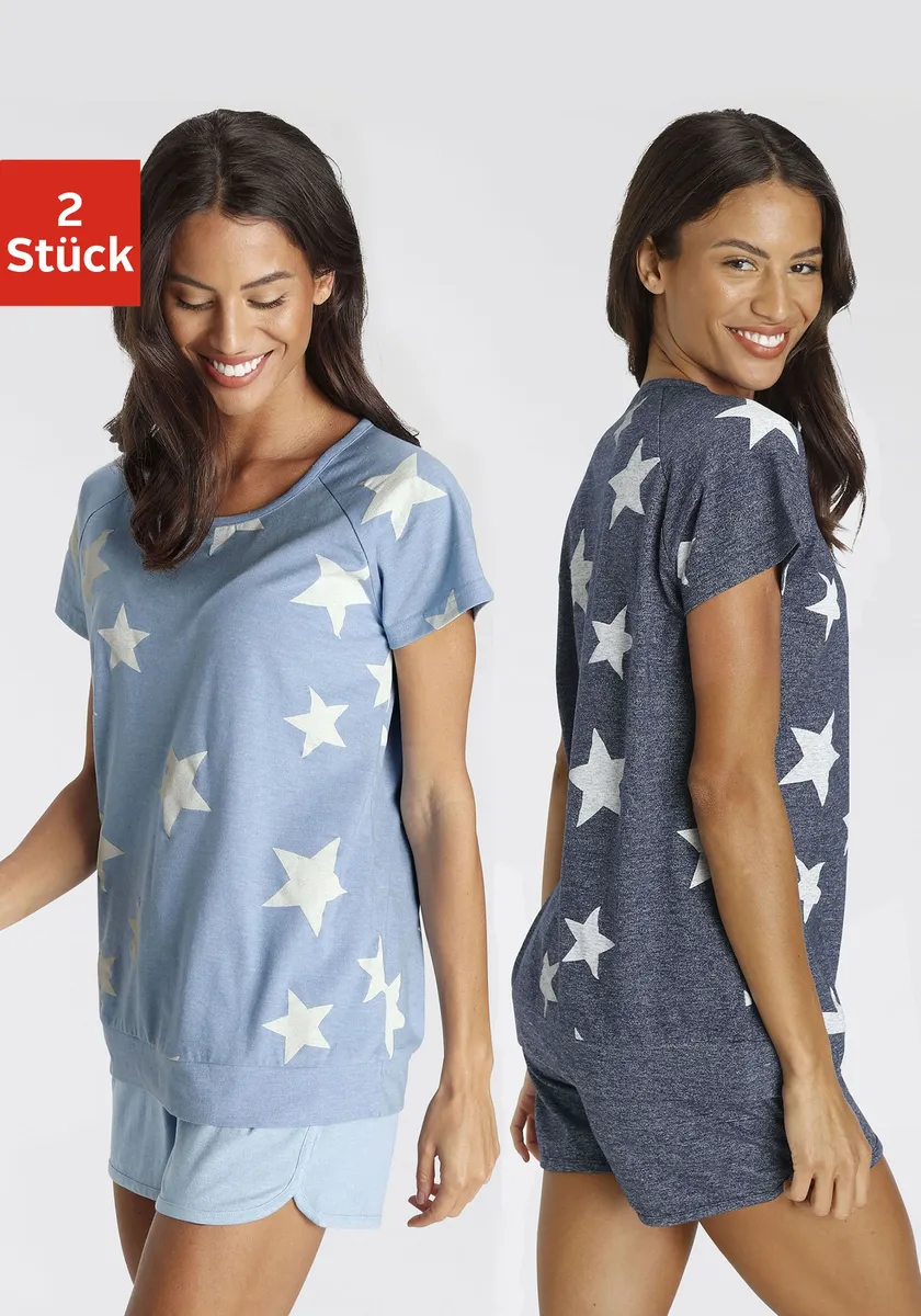 Vivance Dreams Пижама (4 шт., 2 шт.), в пестром виде со звездами, синий
Vivance Dreams Пижама (4 шт., 2 шт.), в пестром виде со звездами, синий