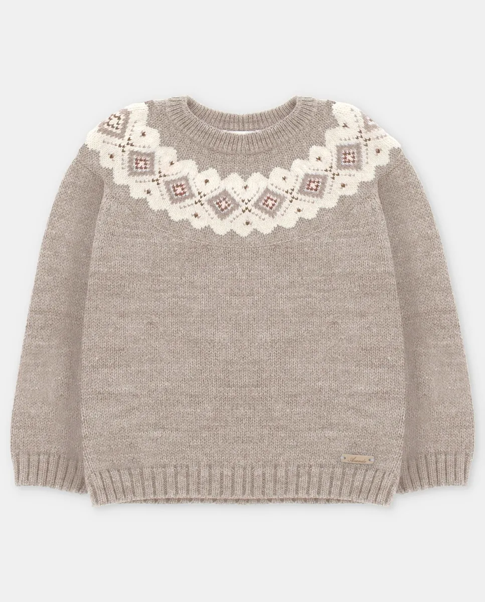 Детский джемпер с контрастной отделкой земляного цвета Martín Aranda
Детский джемпер с контрастной отделкой земляного цвета Martín Aranda