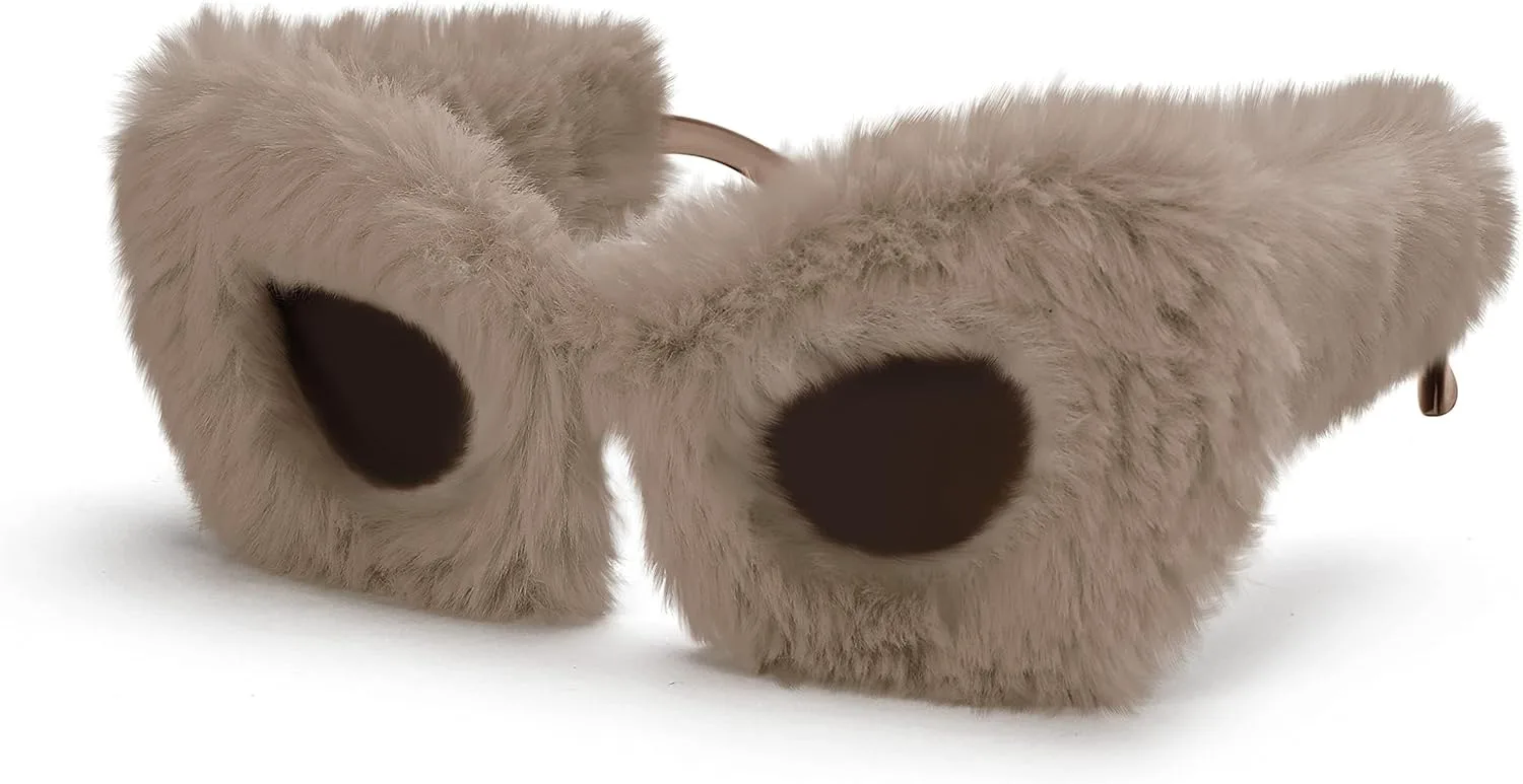 FEISEDY Женские плюшевые пушистые солнцезащитные очки «кошачий глаз» в стиле панк, мягкие бархатные очки ручной работы для вечеринок и маскарадов B2877, Champagne
FEISEDY Женские плюшевые пушистые солнцезащитные очки «кошачий глаз» в стиле панк, мягкие бархатные очки ручной работы для вечеринок и маскарадов B2877, Champagne