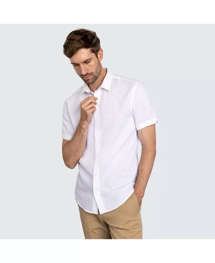 Мужская рубашка с коротким рукавом из льняной ткани Vustra, белый
Мужская рубашка с коротким рукавом из льняной ткани Vustra, белый