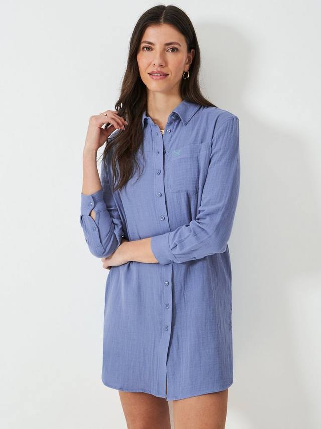 Платье-рубашка из двойной ткани rae Crew Clothing, светло-синий
Платье-рубашка из двойной ткани rae Crew Clothing, светло-синий