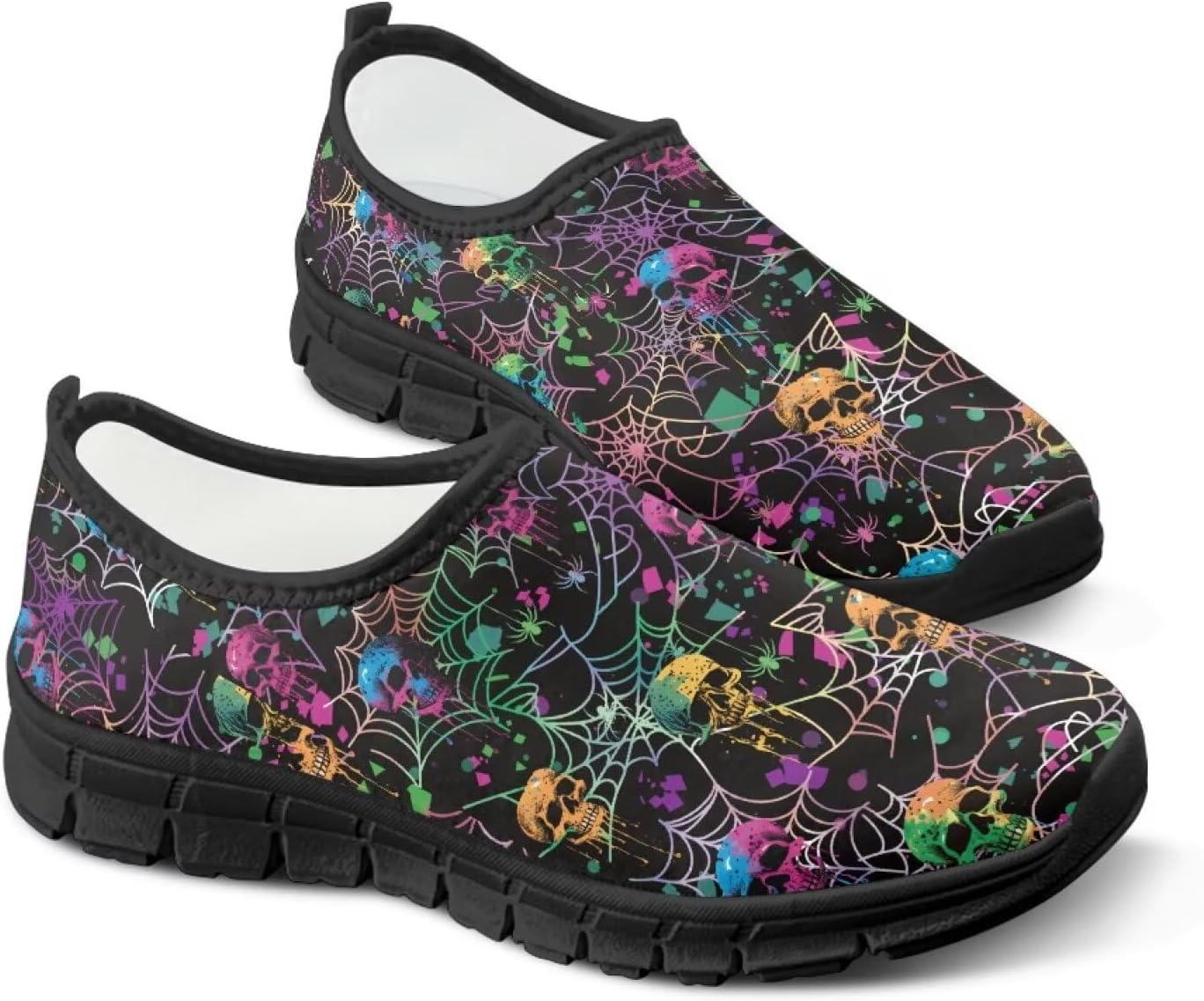 Женские кроссовки Fonplted без шнурков для прогулок, модные повседневные кроссовки, обувь на Хэллоуин для взрослых унисекс, Skull Spider Web
Женские кроссовки Fonplted без шнурков для прогулок, модные повседневные кроссовки, обувь на Хэллоуин для взрослых унисекс, Skull Spider Web