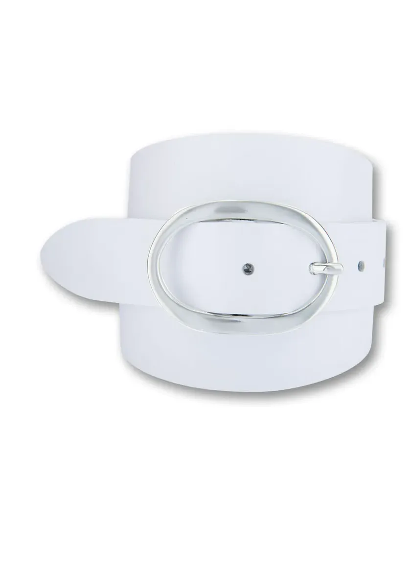 Кожаный ремень BERND GÖTZ с декоративной овальной пряжкой, белый
Кожаный ремень BERND GÖTZ с декоративной овальной пряжкой, белый