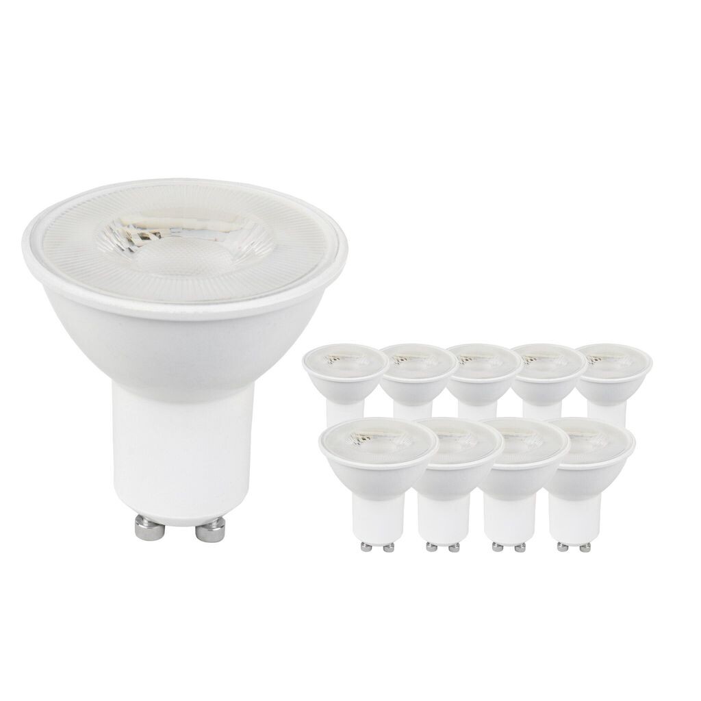 Ledvion - Комплект из 10 светодиодных прожекторов GU10, 4,5 Вт, 2700 К, 345 люмен, светодиодные чипы SMD, цельное стекло, энергоэффективные, идеально подходят для встраиваемых точечных светильников и потолочных светильников., прозрачный
Ledvion - Комплект из 10 светодиодных прожекторов GU10, 4,5 Вт, 2700 К, 345 люмен, светодиодные чипы SMD, цельное стекло, энергоэффективные, идеально подходят для встраиваемых точечных светильников и потолочных светильников., прозрачный