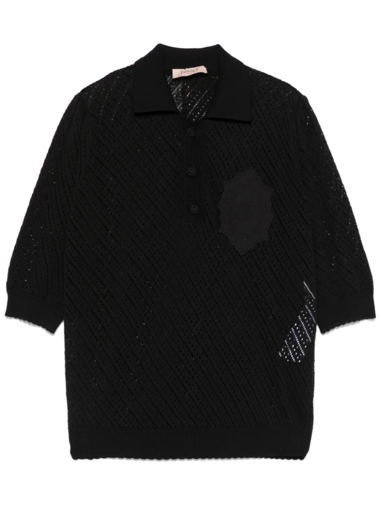 Футболка-поло с нашивкой-логотипом TWINSET, черный
Футболка-поло с нашивкой-логотипом TWINSET, черный