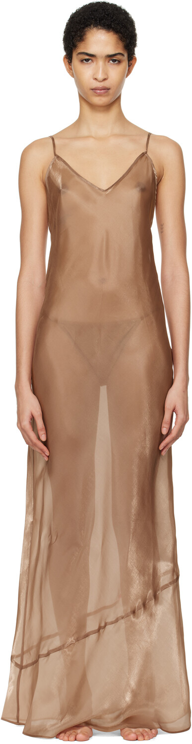 Длинное платье-макси из жидкой органзы KIM Tan ienna SKIMS
Длинное платье-макси из жидкой органзы KIM Tan ienna SKIMS