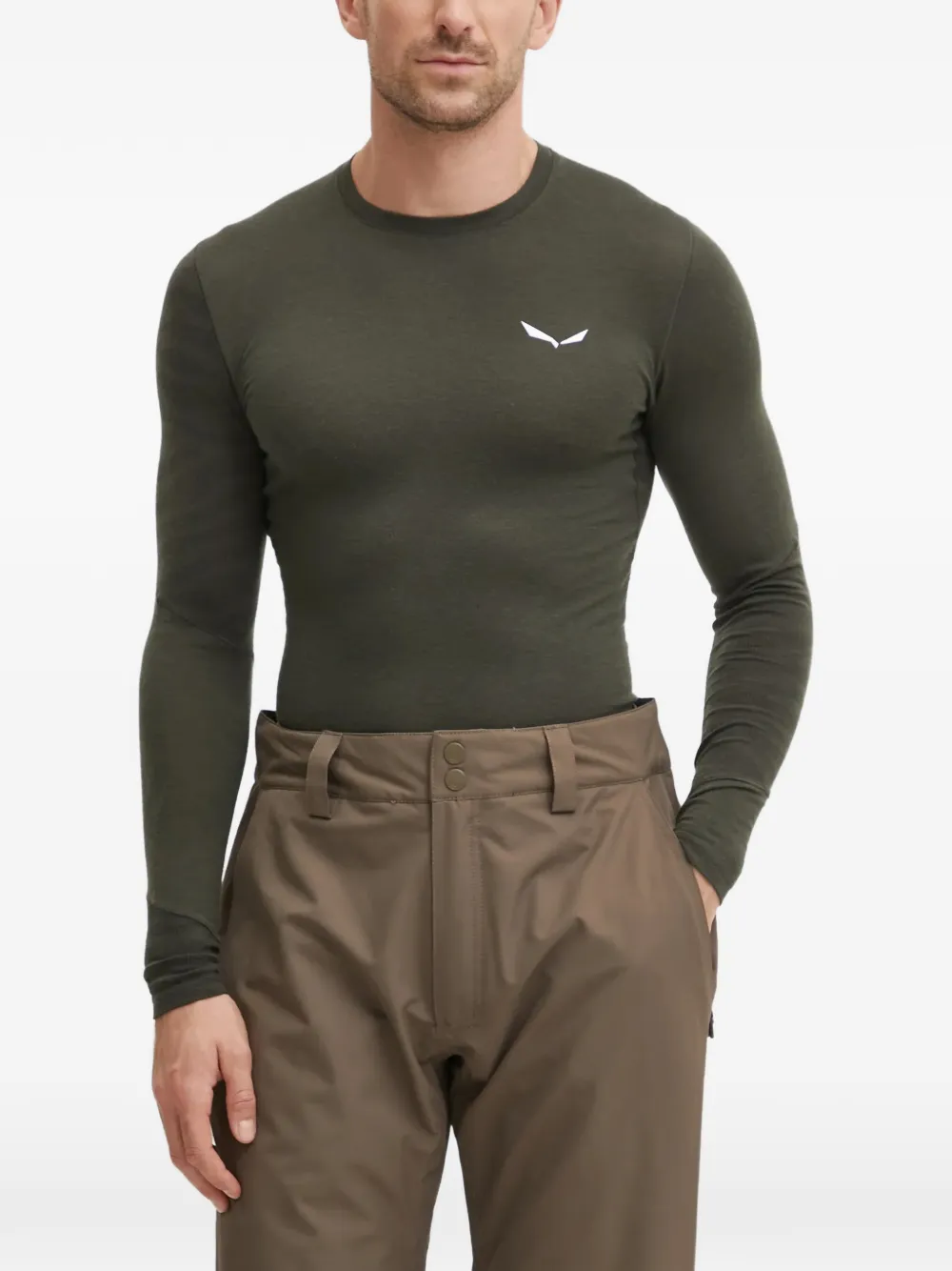 Лонгслив с логотипом Salewa, зеленый
Лонгслив с логотипом Salewa, зеленый