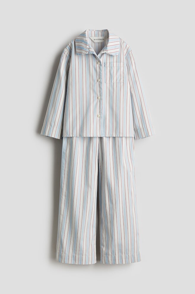 Пижама из хлопкового поплина H&M, голубой
Пижама из хлопкового поплина H&M, голубой