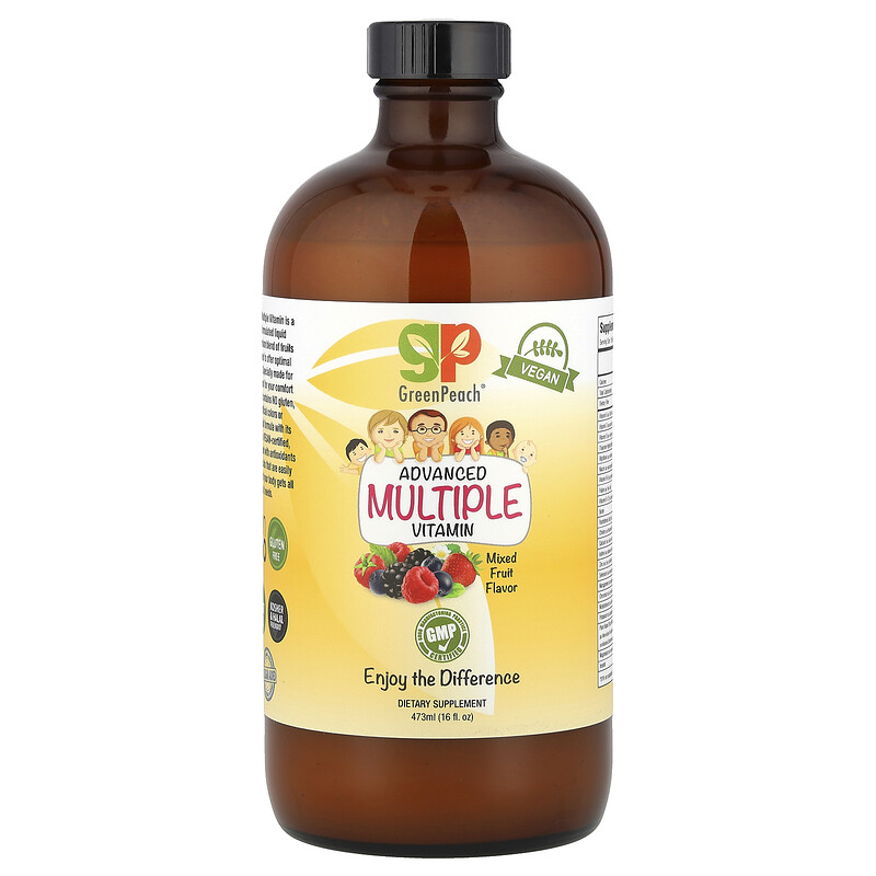 GreenPeach, Advanced Multiple Vitamin, смесь фруктов, 473 мл (16 жидк. Унций)
GreenPeach, Advanced Multiple Vitamin, смесь фруктов, 473 мл (16 жидк. Унций)