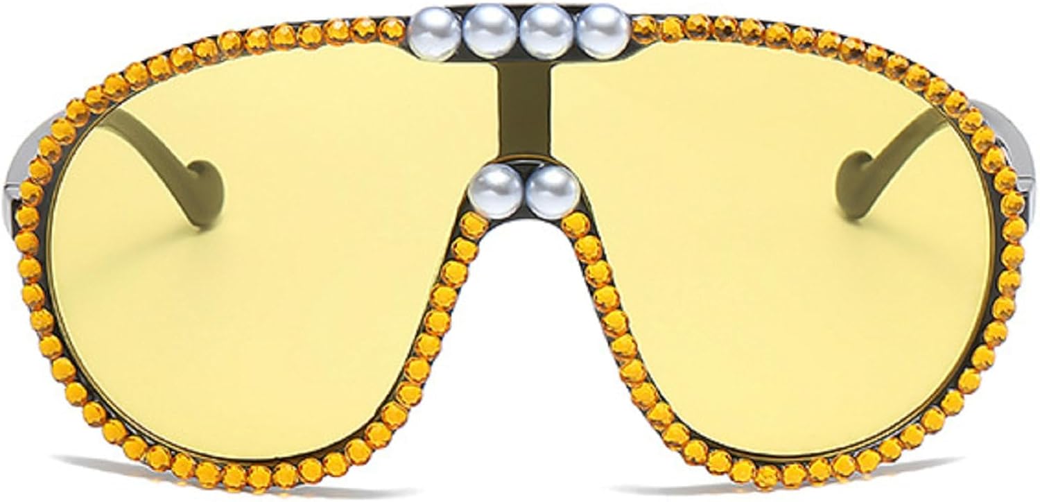 Крупные цельные солнцезащитные очки для женщин и мужчин, модные винтажные солнцезащитные очки в стиле панк, большие очки с защитой от УФ-излучения UV400 mincl, Pearl&yellow
Крупные цельные солнцезащитные очки для женщин и мужчин, модные винтажные солнцезащитные очки в стиле панк, большие очки с защитой от УФ-излучения UV400 mincl, Pearl&yellow