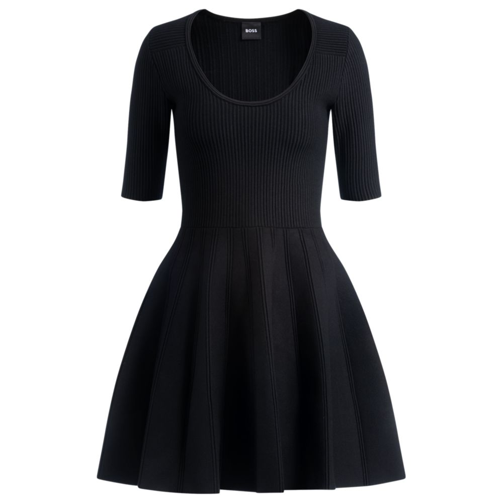 Трикотажное платье из эластичной ткани с пуф-структурой BOSS, черный
Трикотажное платье из эластичной ткани с пуф-структурой BOSS, черный