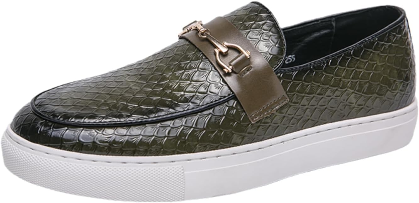 Мужские кожаные пенни-лоферы с узором под крокодила, стильные туфли без шнурков - удобные и прочные для официальных, деловых и повседневных случаев Aokisx, зеленый
Мужские кожаные пенни-лоферы с узором под крокодила, стильные туфли без шнурков - удобные и прочные для официальных, деловых и повседневных случаев Aokisx, зеленый