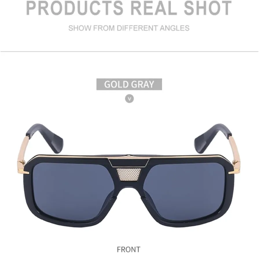 Винтажные большие квадратные солнцезащитные очки для женщин, большие мужские солнцезащитные очки в оправе, черные модные градиентные женские очки MTZJH, C04 Gold Gray
Винтажные большие квадратные солнцезащитные очки для женщин, большие мужские солнцезащитные очки в оправе, черные модные градиентные женские очки MTZJH, C04 Gold Gray