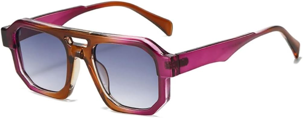 Женские солнцезащитные очки с двойной перемычкой, квадратной формы, градиентным линзовым покрытием, модные, с прозрачными линзами, мужские, в стиле ретро-панк, с защитой от УФ-излучения UV400 UATXTAU, Tea Purple Gray
Женские солнцезащитные очки с двойной перемычкой, квадратной формы, градиентным линзовым покрытием, модные, с прозрачными линзами, мужские, в стиле ретро-панк, с защитой от УФ-излучения UV400 UATXTAU, Tea Purple Gray